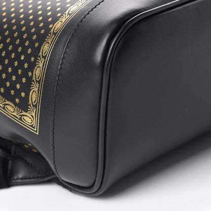 Gucci X SEGA Calfskin GUCCY Stars Dome Backpack Black Gold 9 of 10
