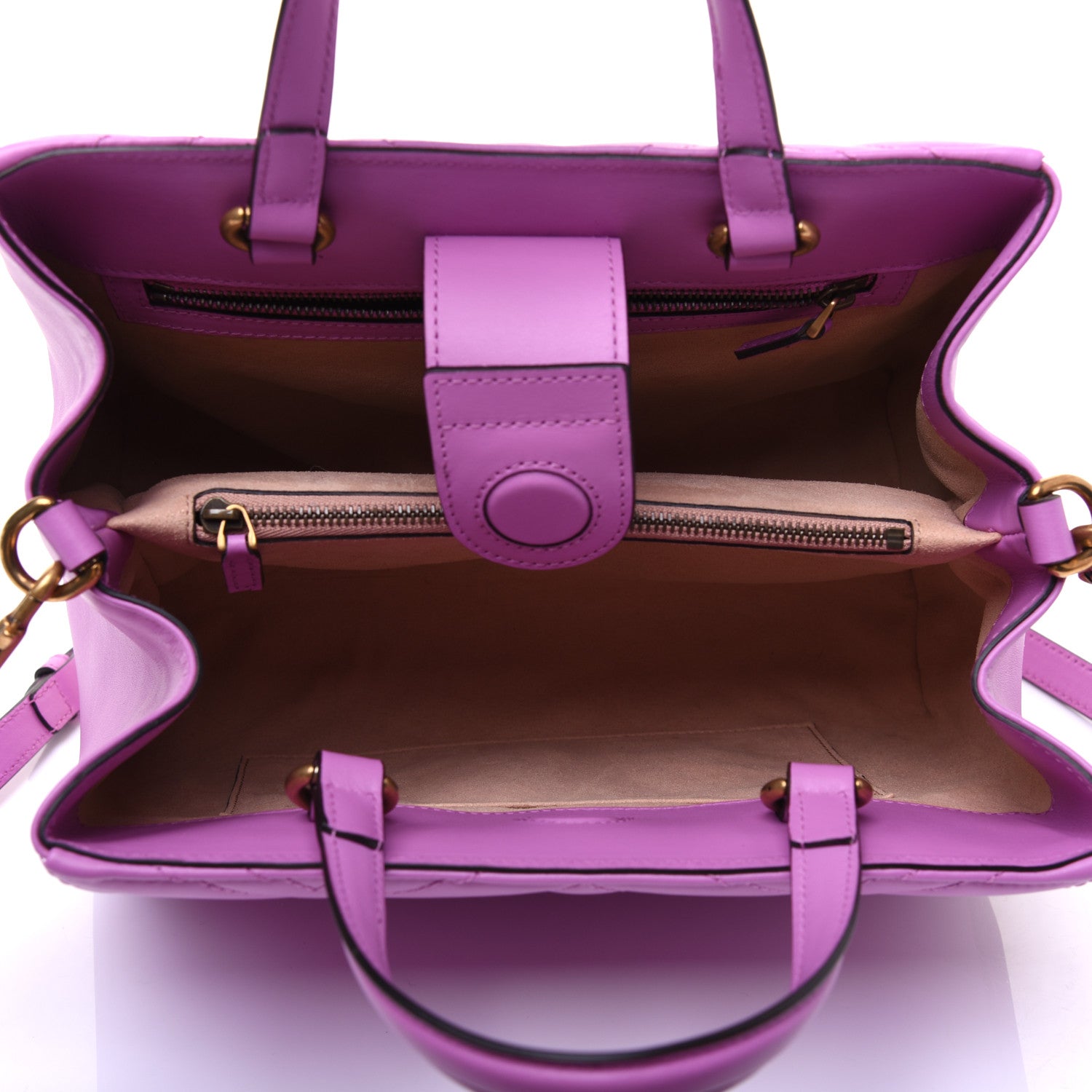 Gucci Calfskin Matelasse Small GG Marmont Tote Candy Mousse 5 of 15