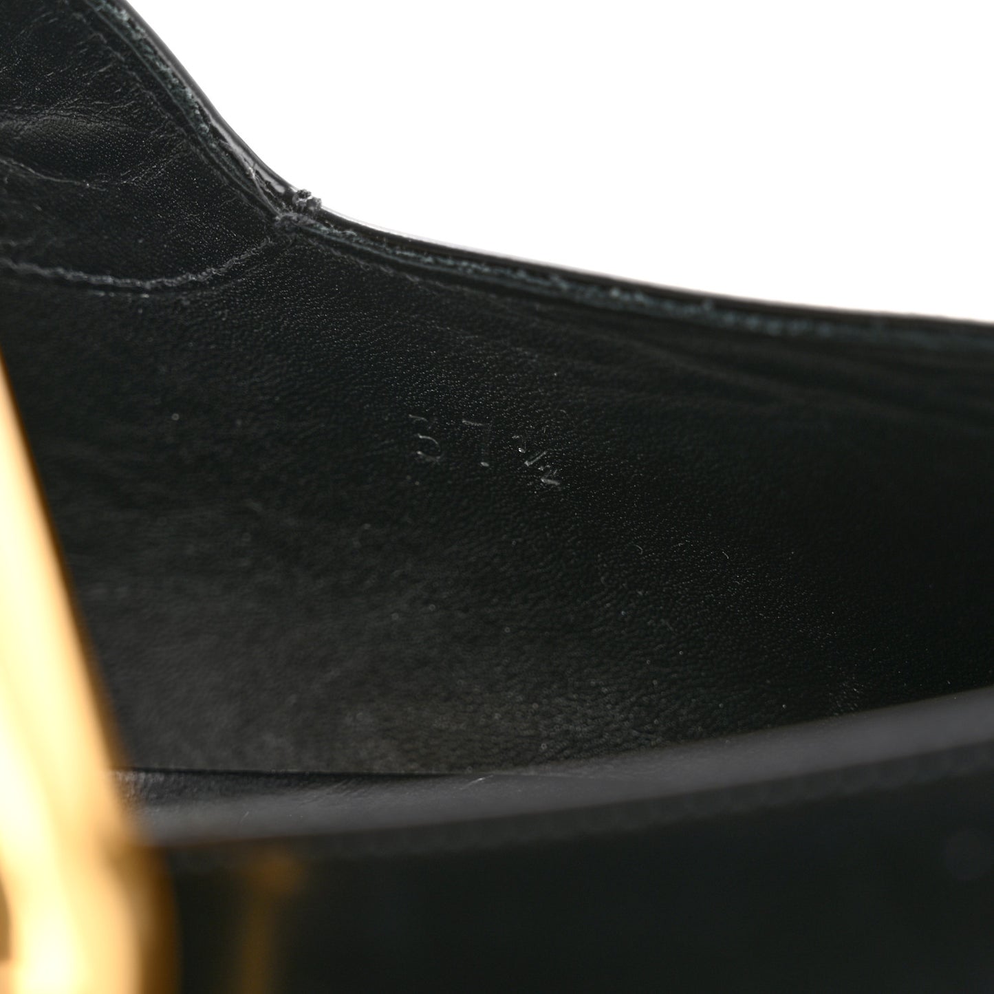 Brushed Calfskin Lug Mary-Jane Loafers 37.5 Black