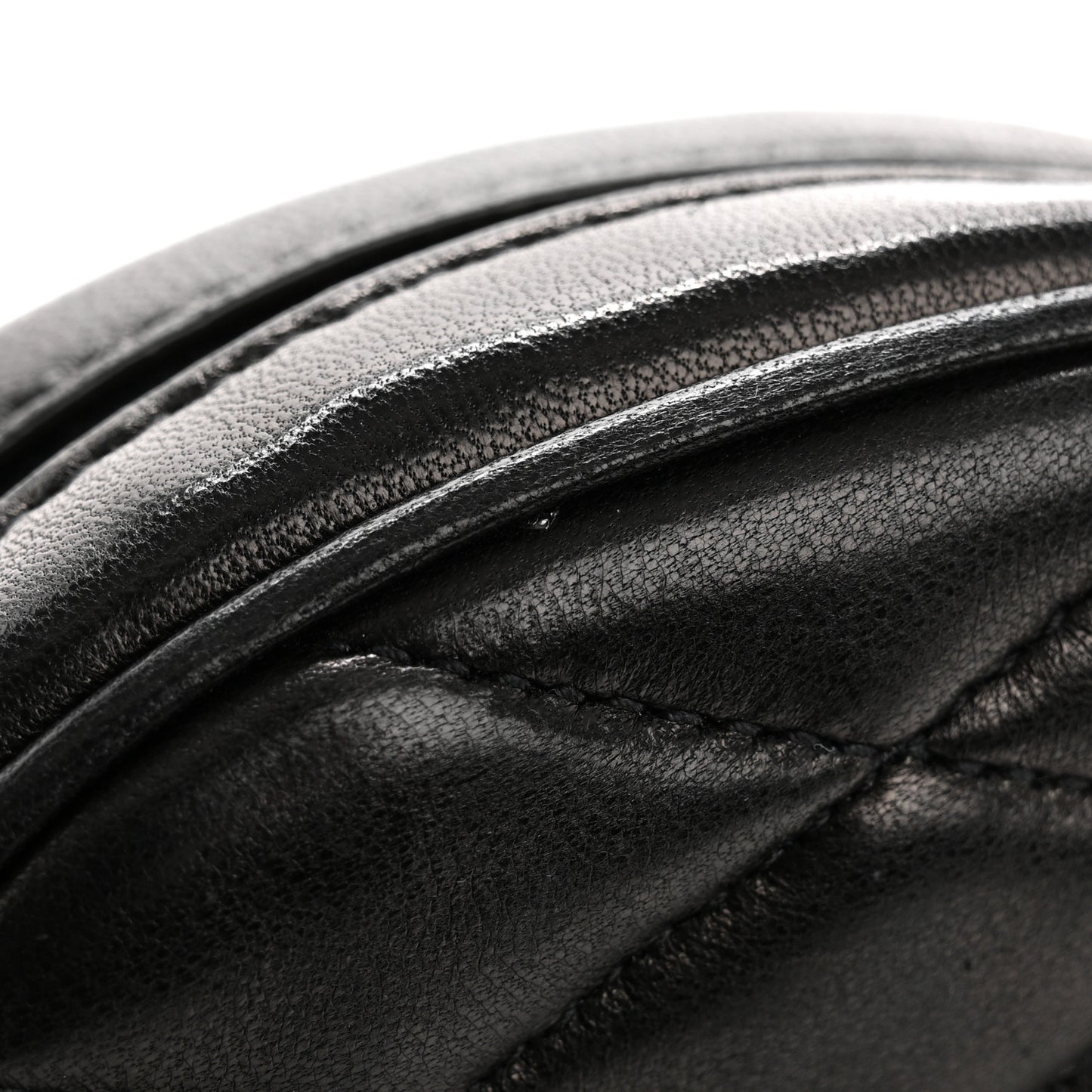 Lambskin Quilted Lolita Cosmetic Pouch Black