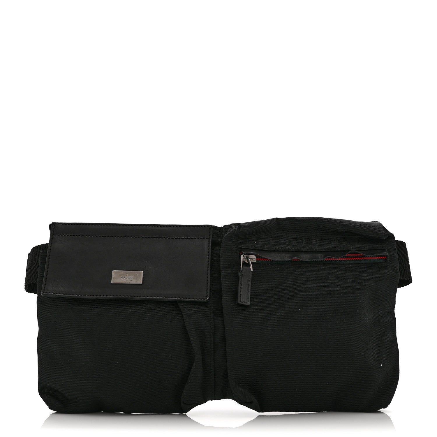 Gucci Canvas Double Pocket Belt Bag Black 1 of 10