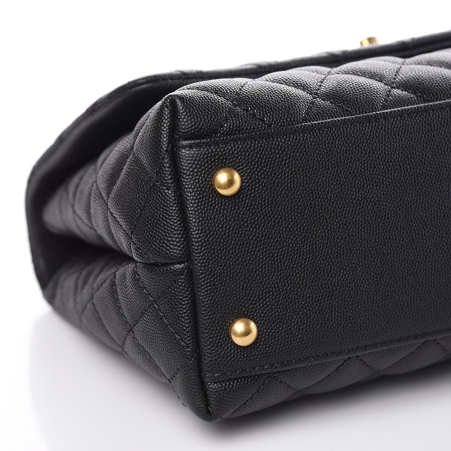 Chanel Caviar Quilted Small Coco Handle Flap Black 8 of 10
