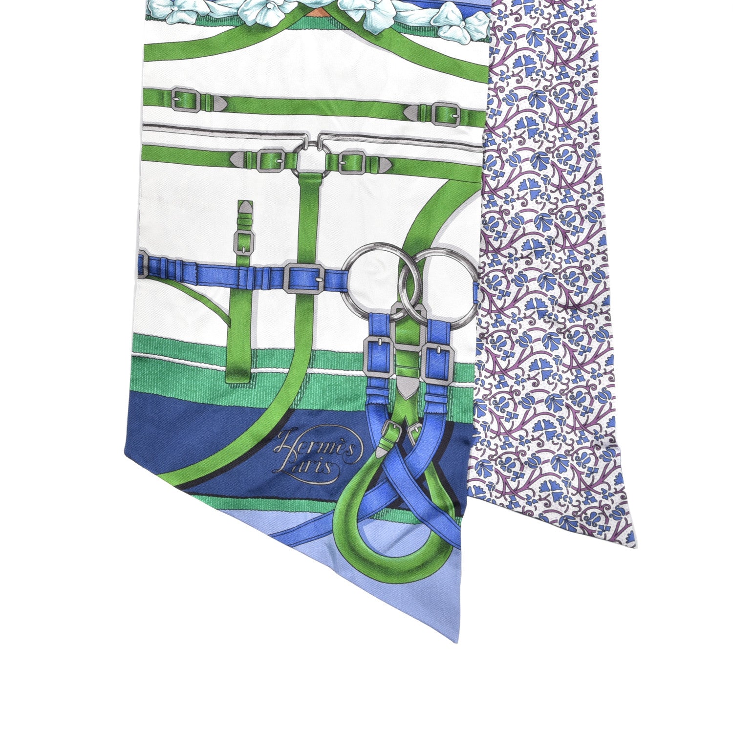 Hermes Silk Grand Manege Fleuri Maxi Twilly 2 of 5
