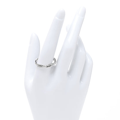 David Yurman Sterling Silver Diamond Petite Infinity Twist Ring 62 10 2 of 5