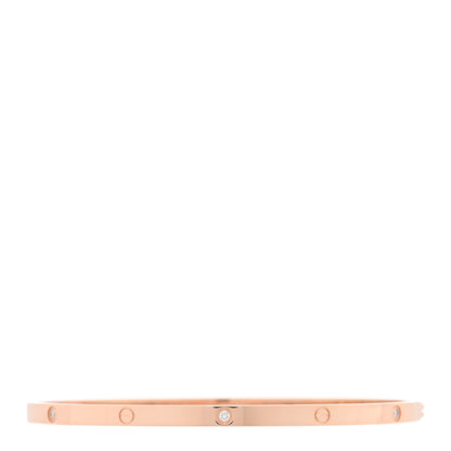 Cartier 18K Pink Gold 6 Diamond Small LOVE Bracelet 20 2 of 5