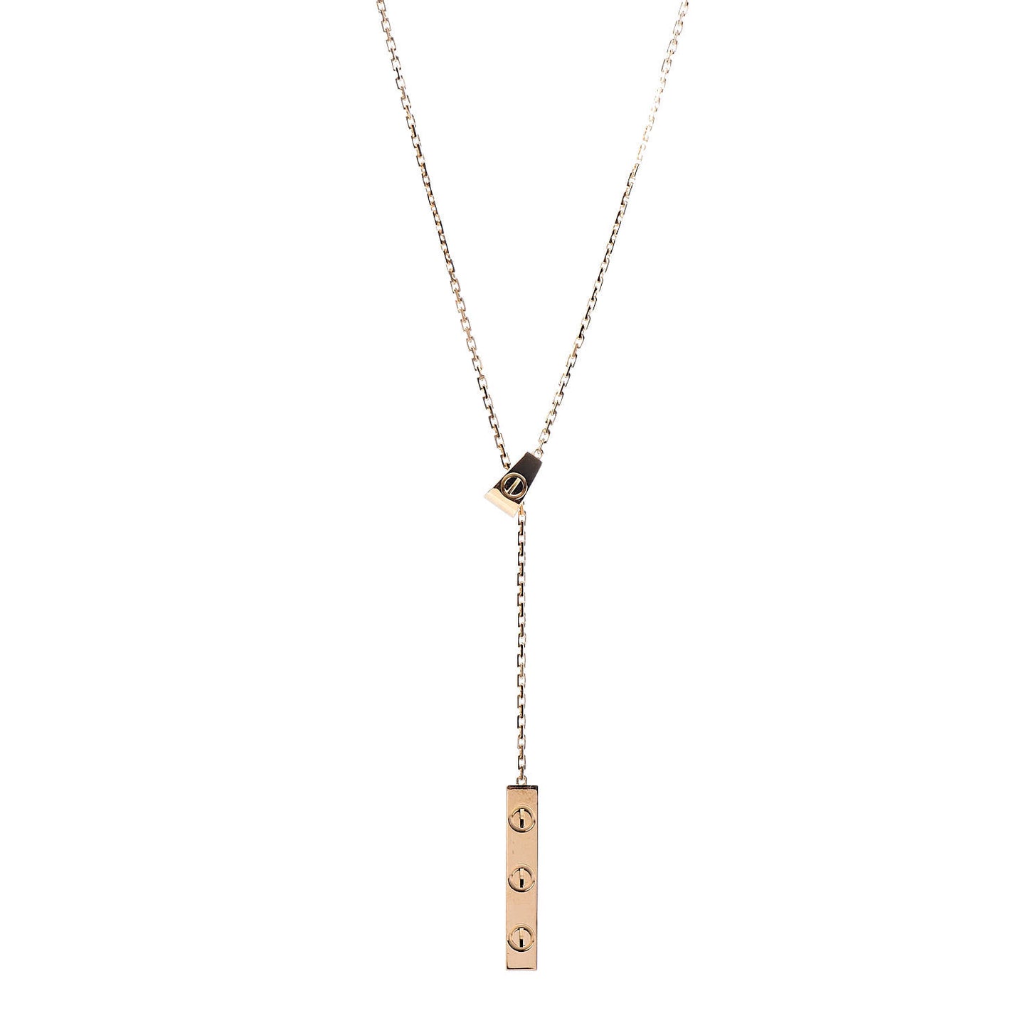 18K Yellow Gold LOVE Lariat Necklace