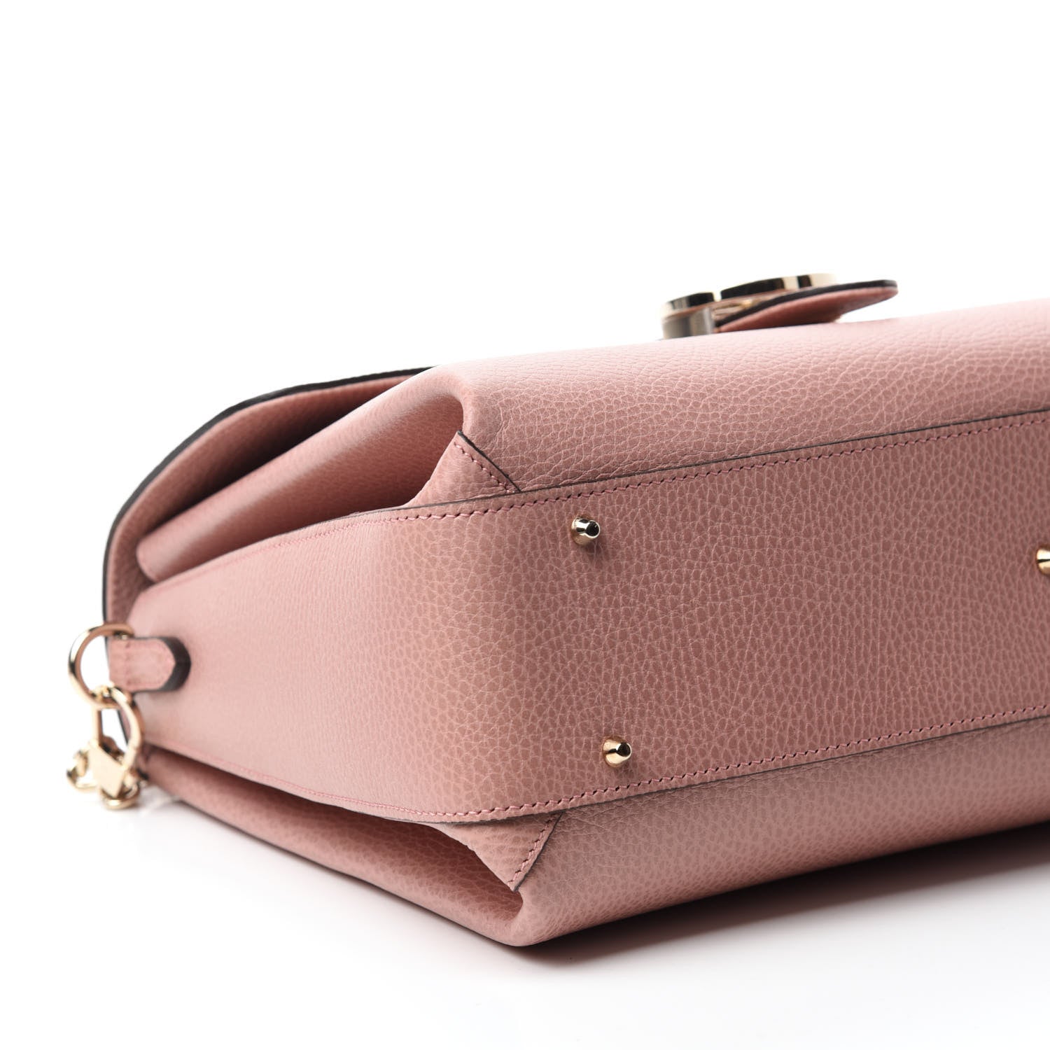 Gucci Dollar Calfskin Medium Interlocking G Top Handle Shoulder Bag Soft Pink 6 of 10