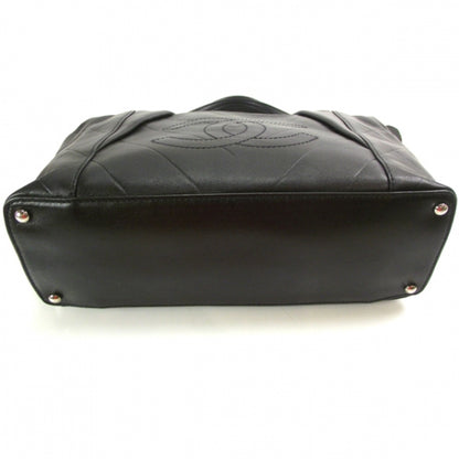 Chanel Lambskin CC Chevron Handbag Black 4 of 11