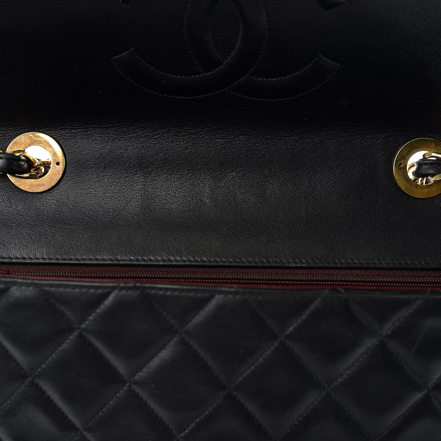 Lambskin Quilted XL Jumbo Single Flap Black