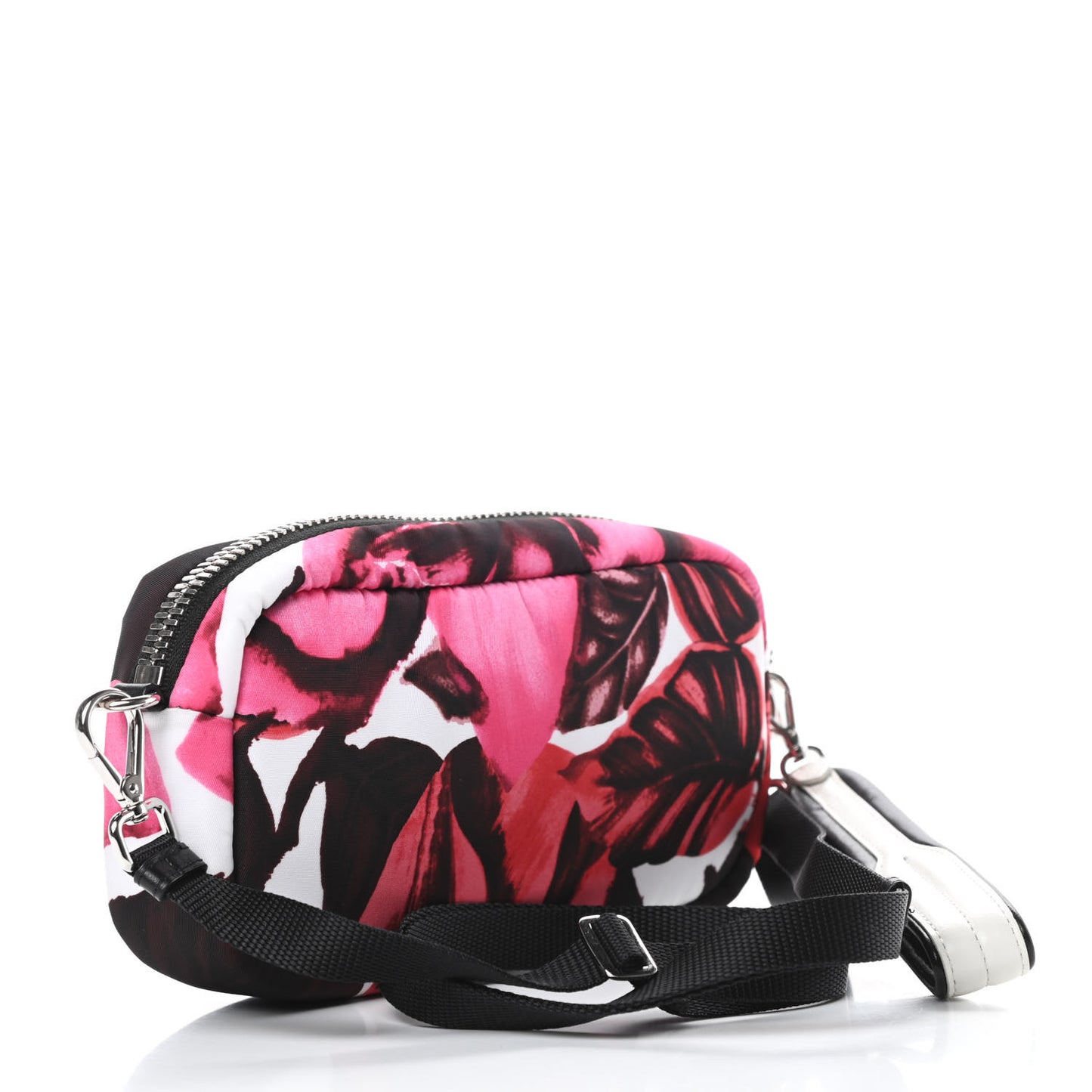 Tessuto Soft Nylon Small Roses Print Convertible Crossbody Wristlet Pink
