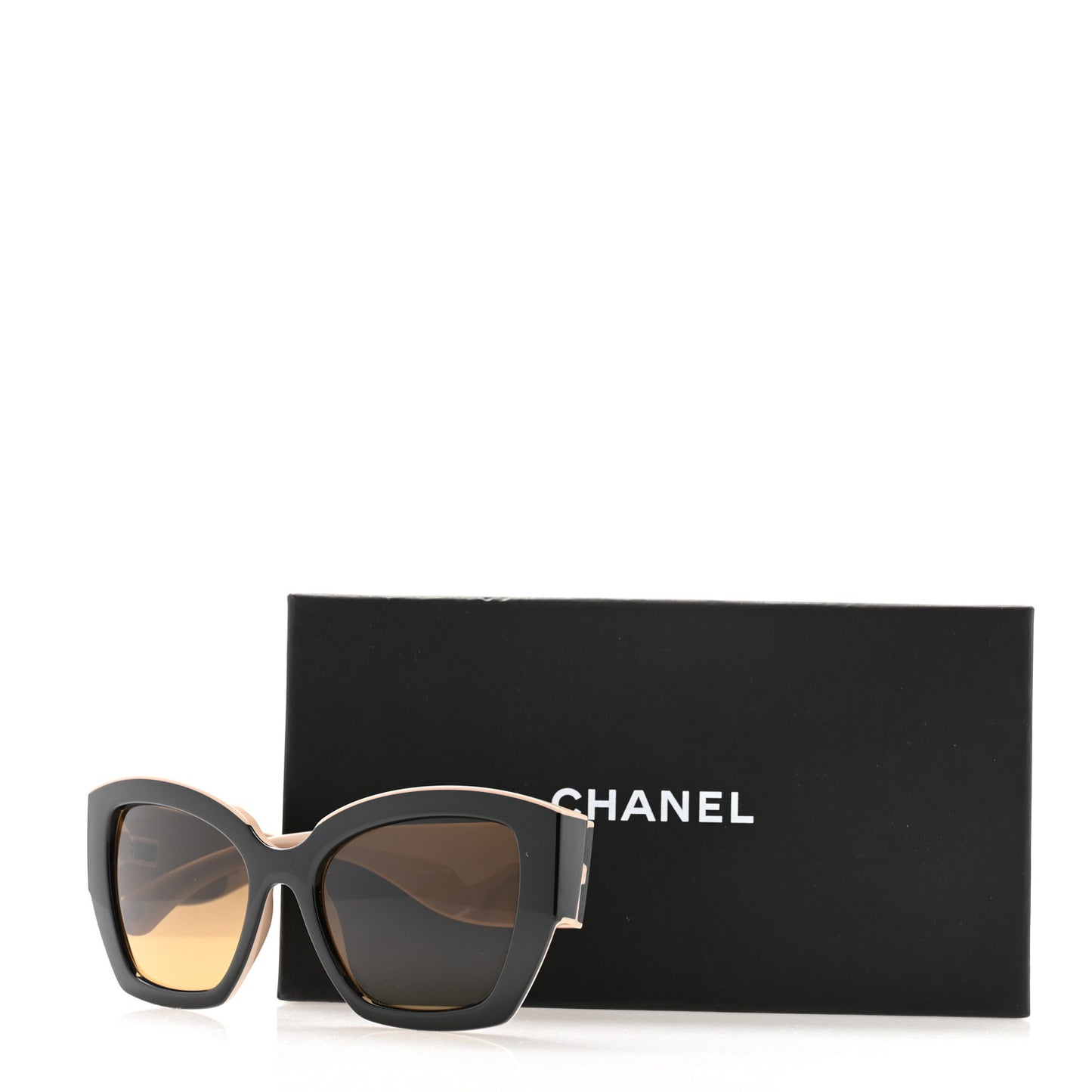 Nylon Butterfly Polarized Sunglasses 6058 Black Beige