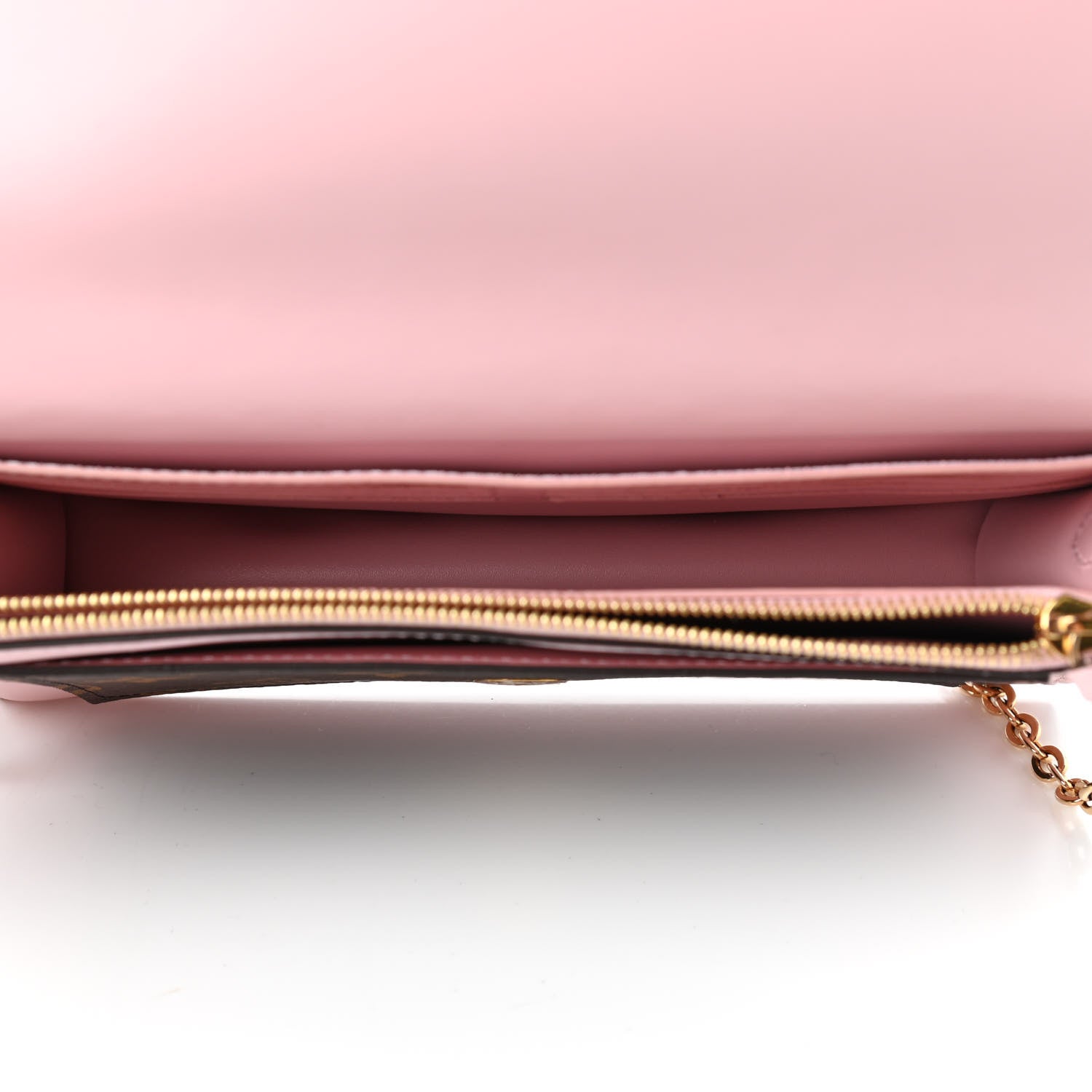 Louis Vuitton Monogram Flore Chain Wallet Rose Ballerine 5 of 9