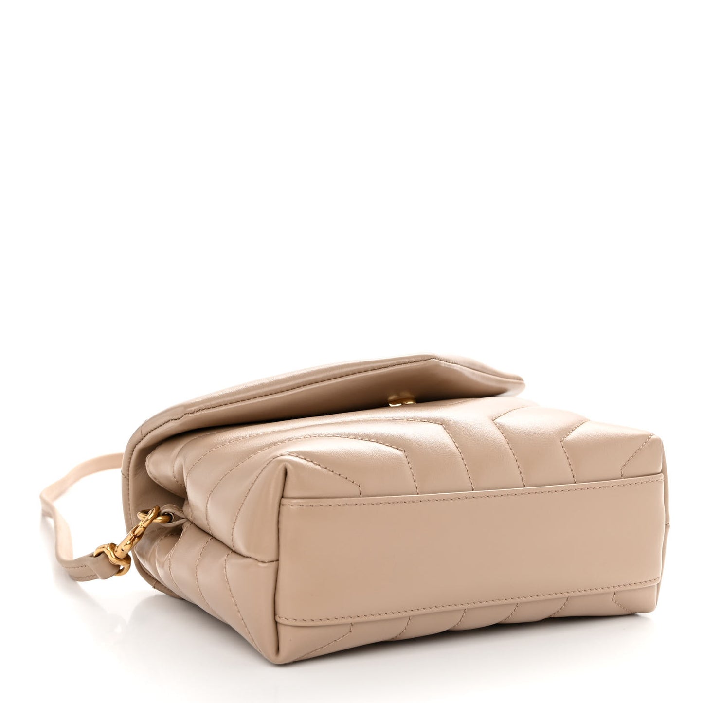 Calfskin Y Quilted Monogram Toy Loulou Crossbody Bag Dark Beige