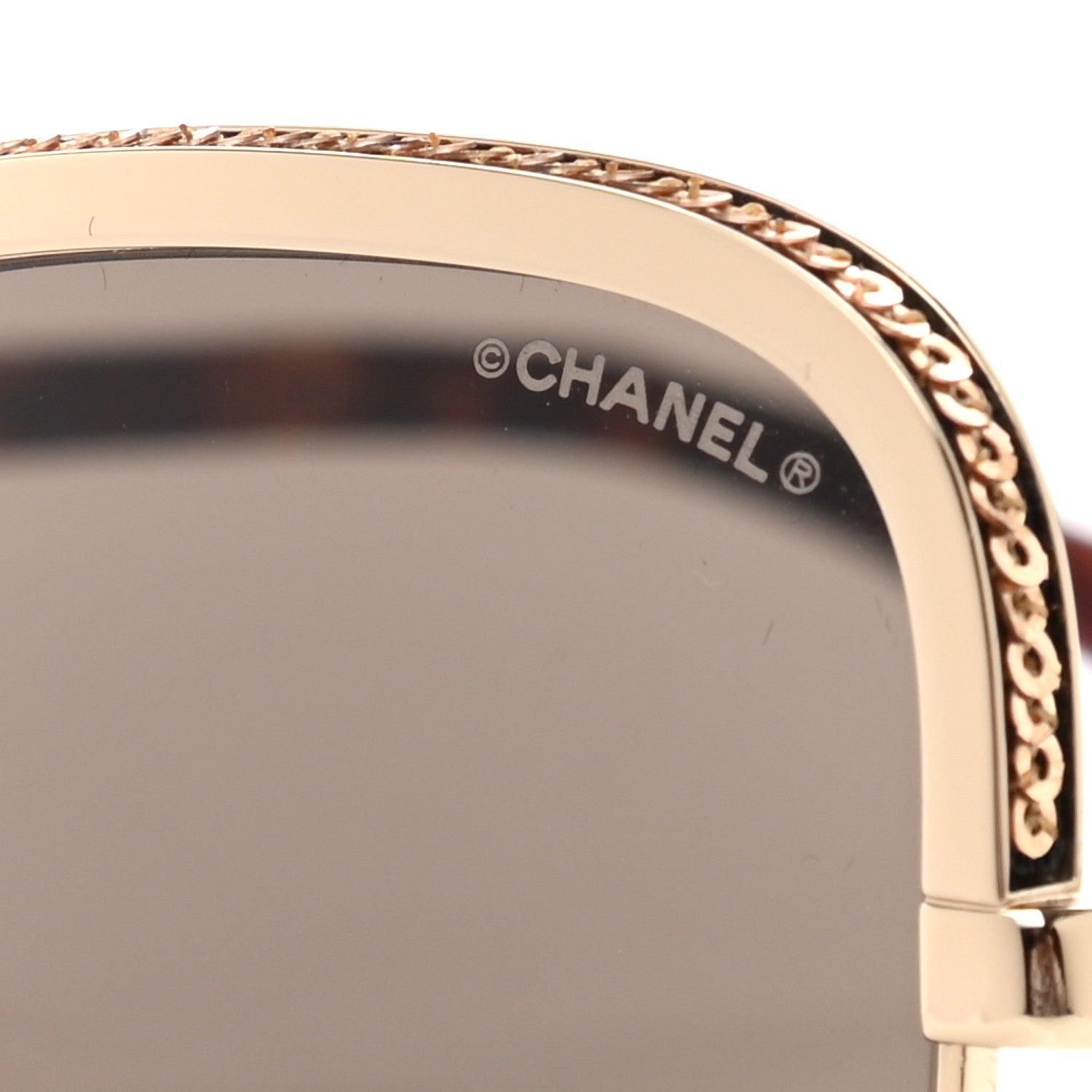 Chanel Square Frame Sequin Sunglasses 4270 Gold Brown 7 of 7