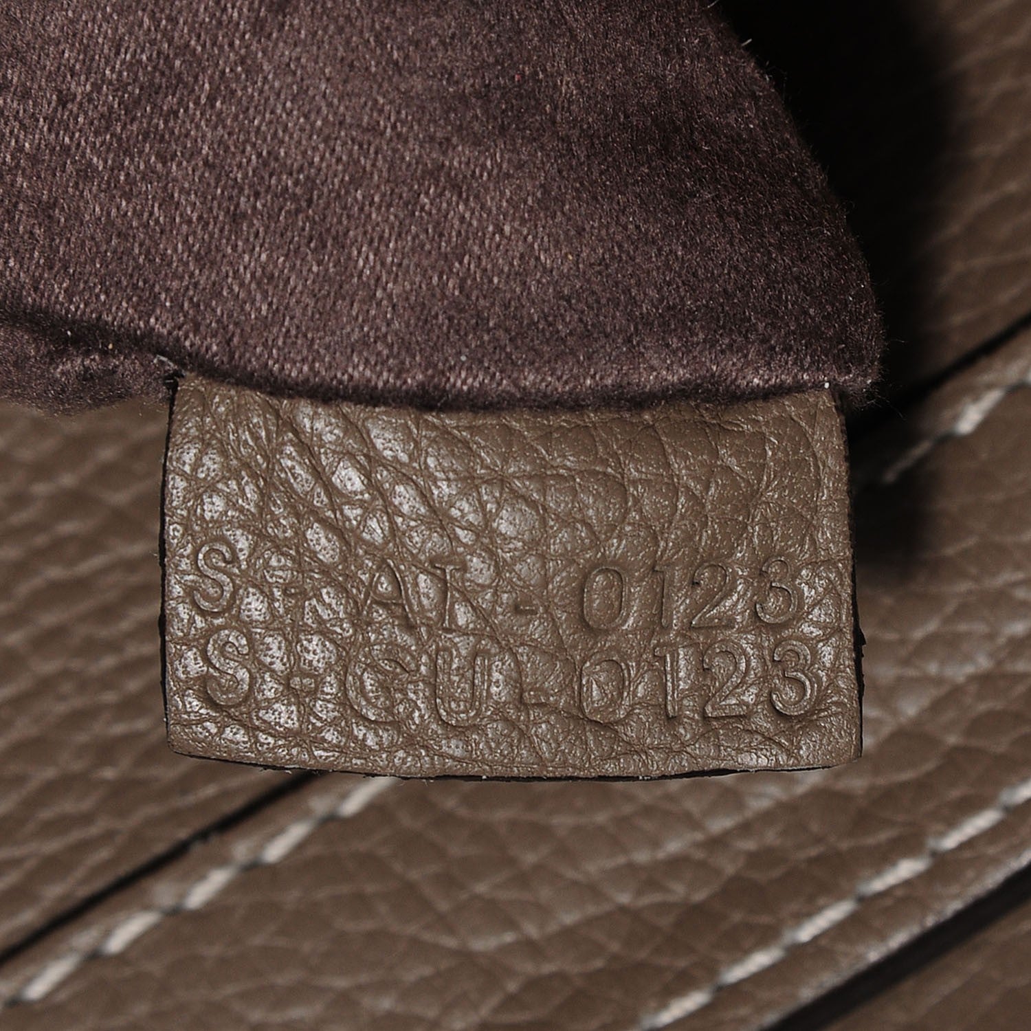 Celine Drummed Calfskin Micro Luggage Souris 8 of 9