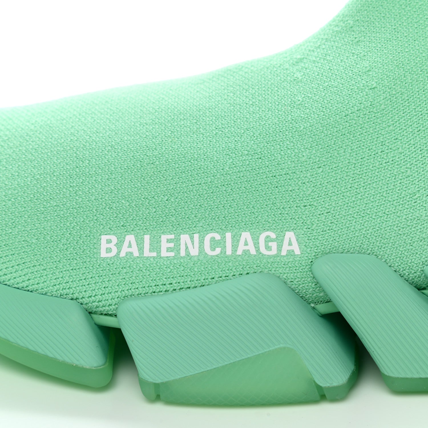 Balenciaga Technical 3D Recycled Knit Womens Speed 2.0 Transparent Sole Sneakers 37 Mint 7 of 8