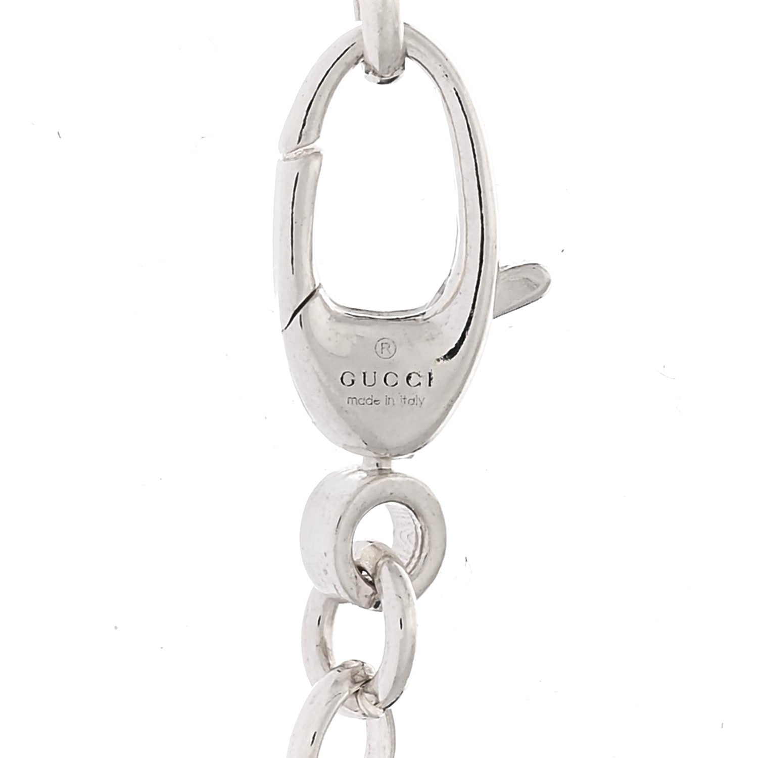 Gucci Sterling Silver Interlocking Circle GG Pendant Necklace 4 of 4