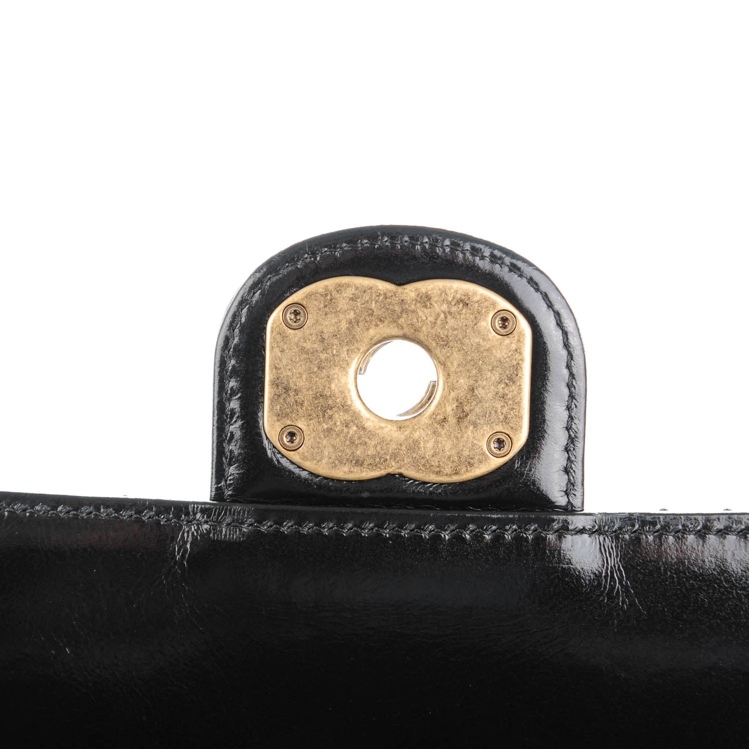 Chanel Glazed Calfskin Quilted Medium Perfect Edge Flap Black 6 of 8