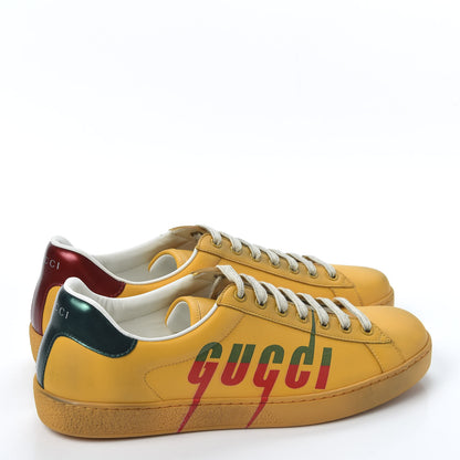 Gucci Distressed Calfskin Mens Ace Blade Sneakers 9 Crop 4 of 10