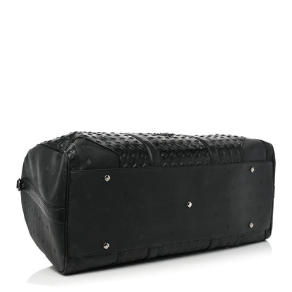 MCM Visetos Medium Stud Traveler Weekender Duffle Bag Black 7 of 12