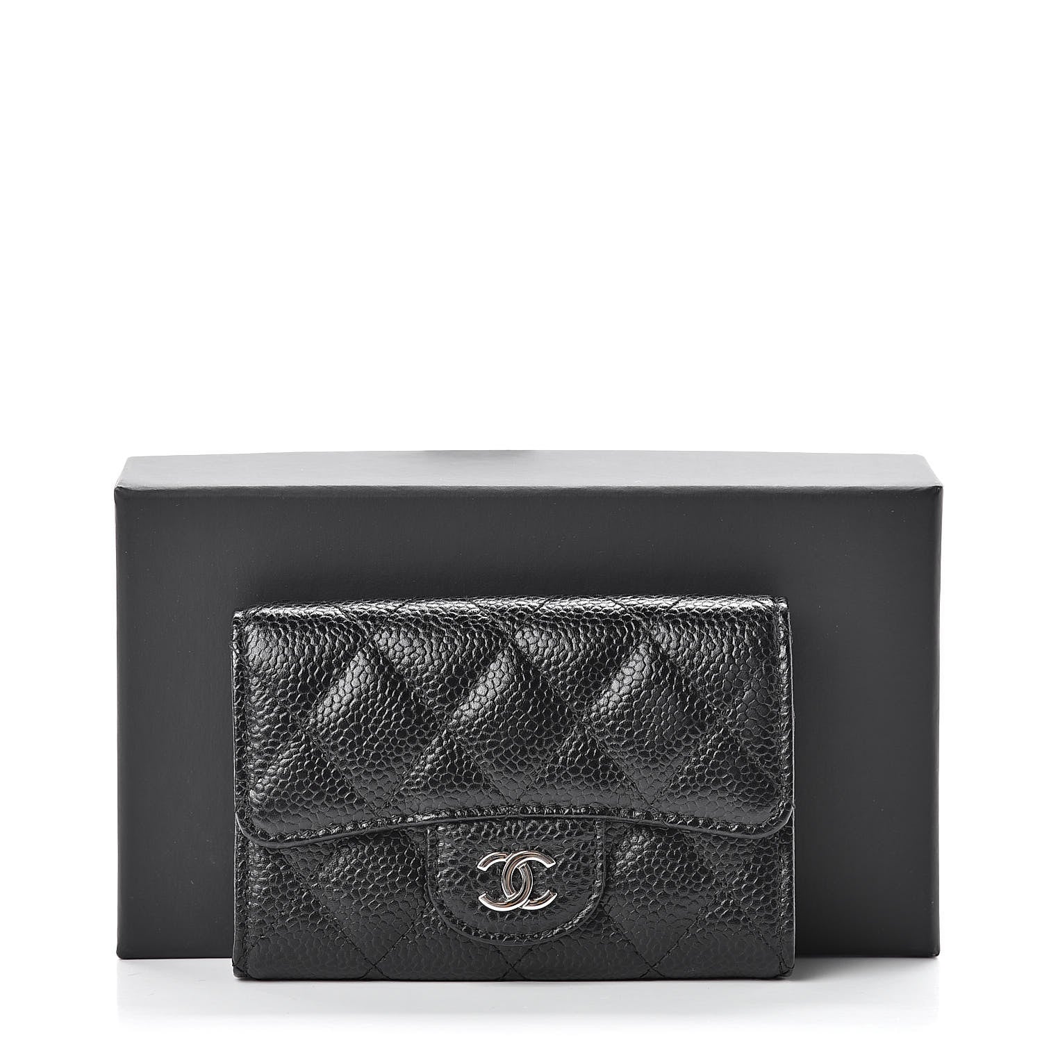 Chanel Caviar Quilted Flap Card Holder Black 10 of 10