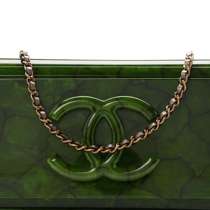 Chanel Plexiglass Jade Paris Shanghai CC Clutch Green 7 of 9