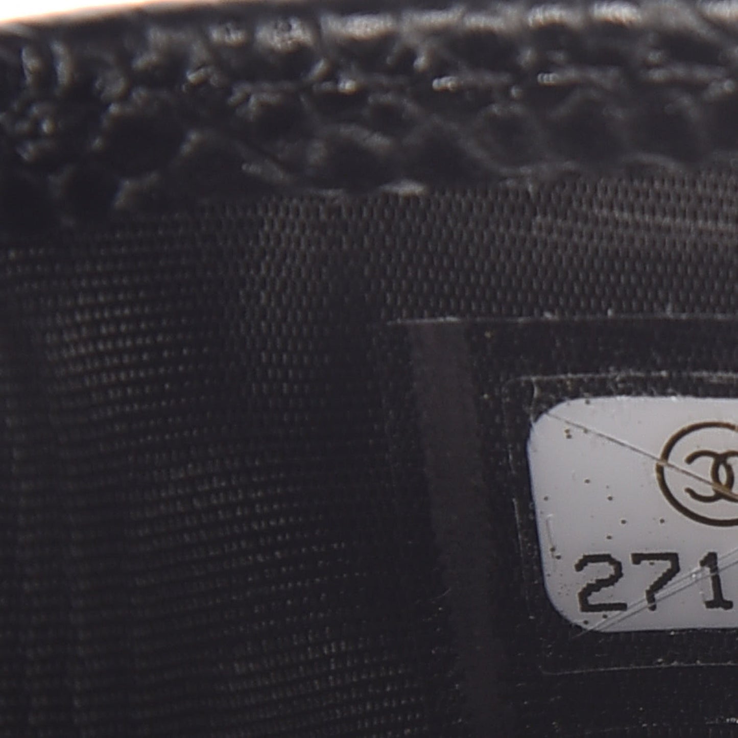 Caviar Quilted Card Holder Black