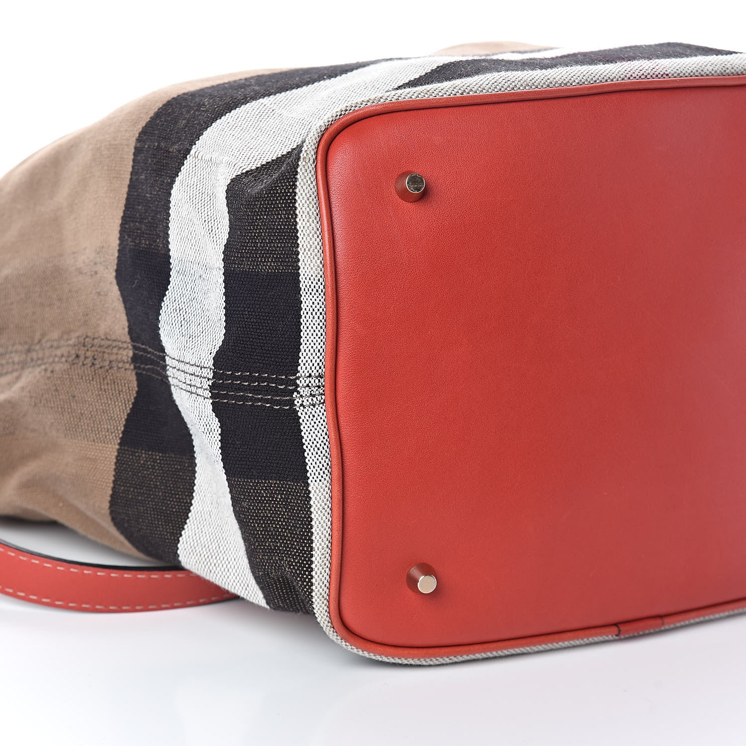 Burberry Canvas Mega Check Medium Ashby Hobo Cadmium Red 8 of 9