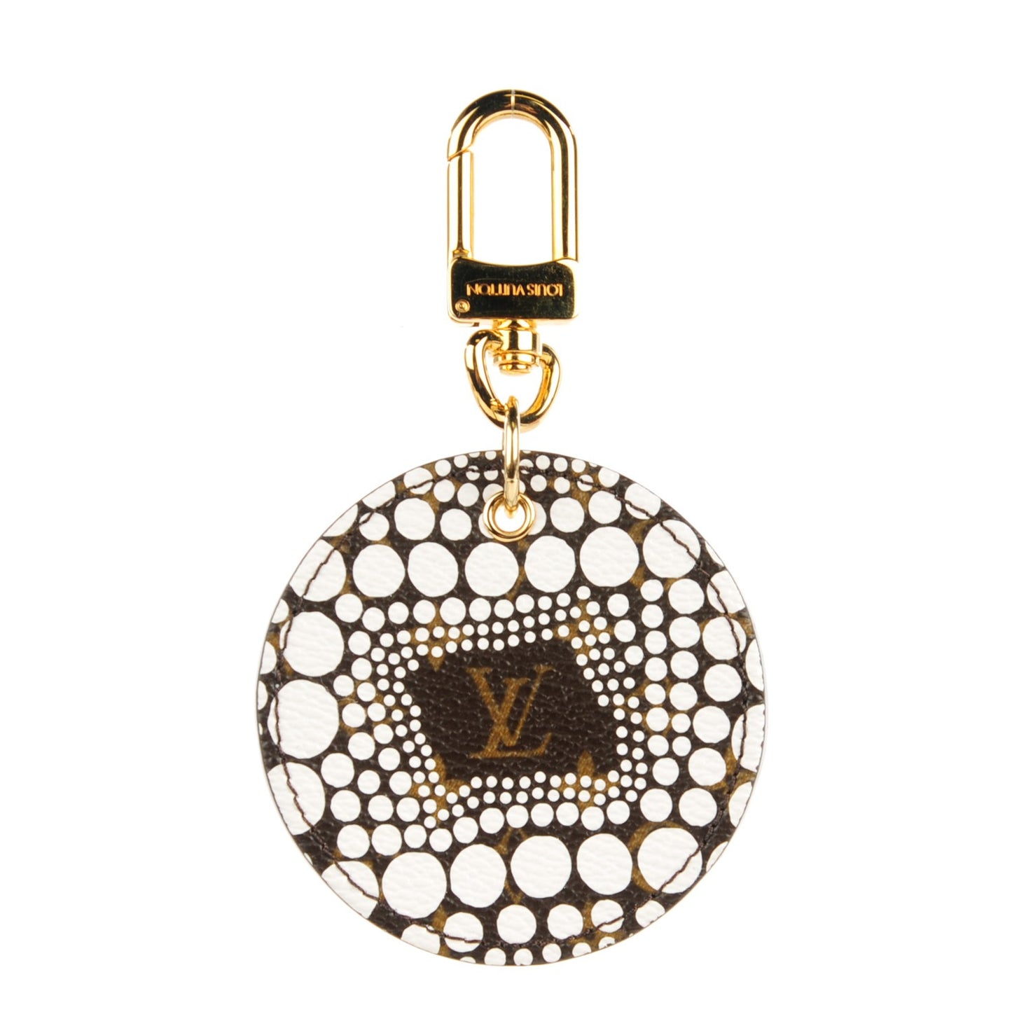 Monogram Kusama Town Key Ring White