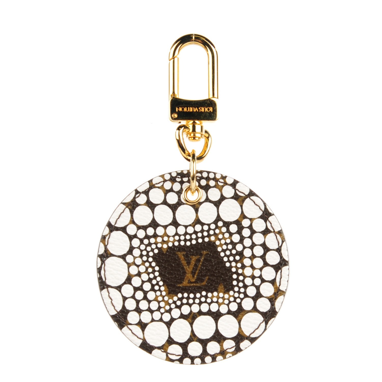 Louis Vuitton Monogram Kusama Town Key Ring White 1 of 6