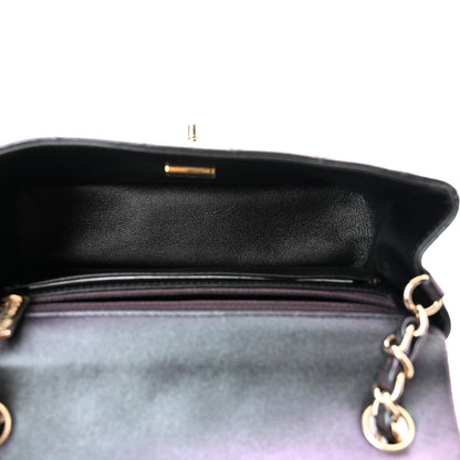 Chanel Iridescent Lambskin Quilted Mini Rectangular Flap Black 5 of 11