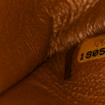 Chanel Metallic Washed Lambskin Quilted Medium Double Flap Dark Gold Black 7 of 17