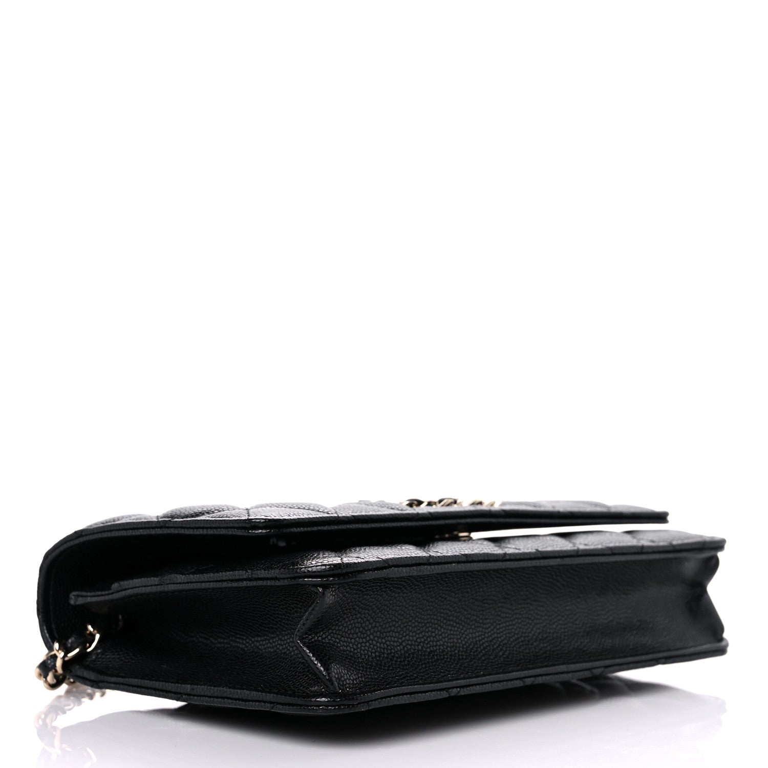 Chanel Caviar Quilted French New Wave Chain CC Wallet On Chain WOC Black 4 of 11