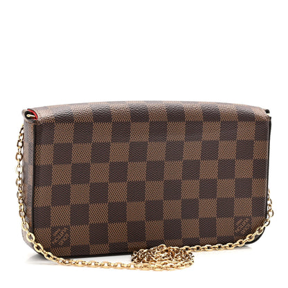 Louis Vuitton Damier Ebene Pochette Felicie Chain Wallet 4 of 10