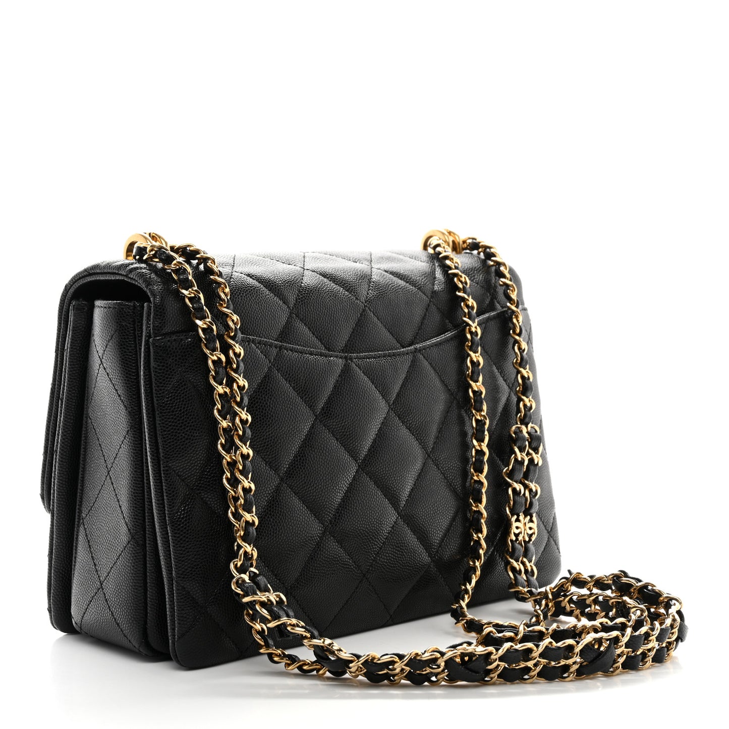 Caviar Quilted Coco First Flap Black