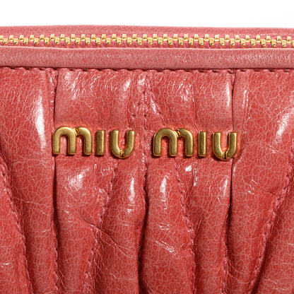 Miu Miu Leather Matelasse Lux Clutch Rosa 5 of 9