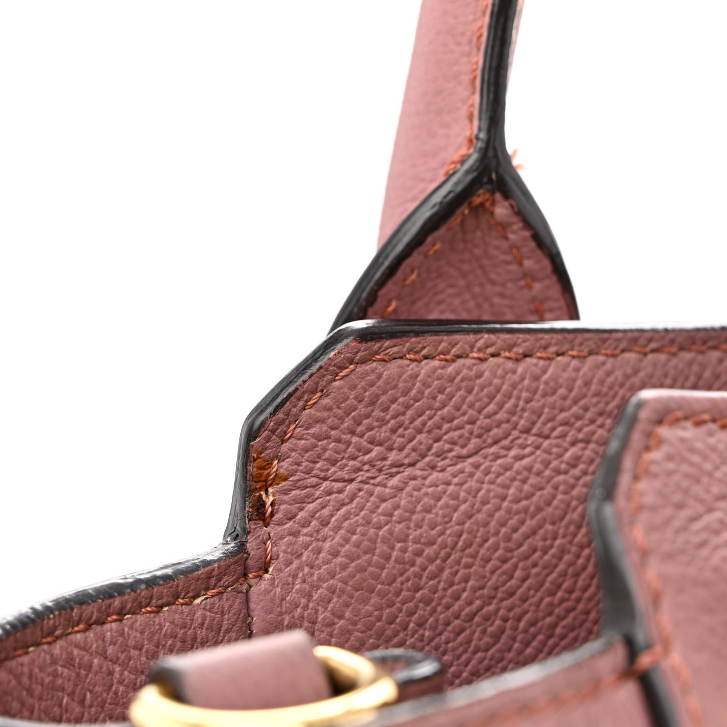 Burberry Soft Grain Calfskin Medium Buckle Tote Dusty Pink 12 of 13