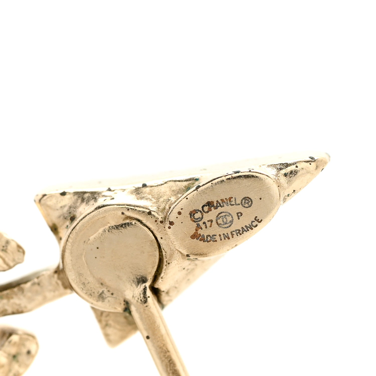 Chanel Enamel I Heart CC Earrings Gold 4 of 6
