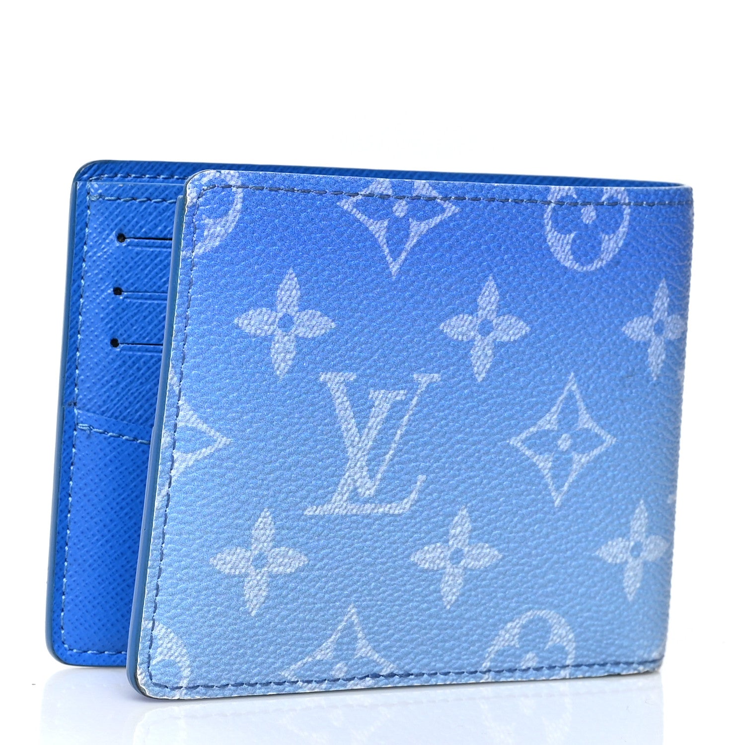Louis Vuitton Monogram Clouds Slender Wallet Blue 3 of 8