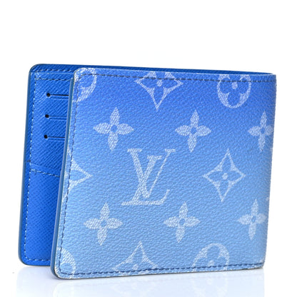 Louis Vuitton Monogram Clouds Slender Wallet Blue 3 of 8