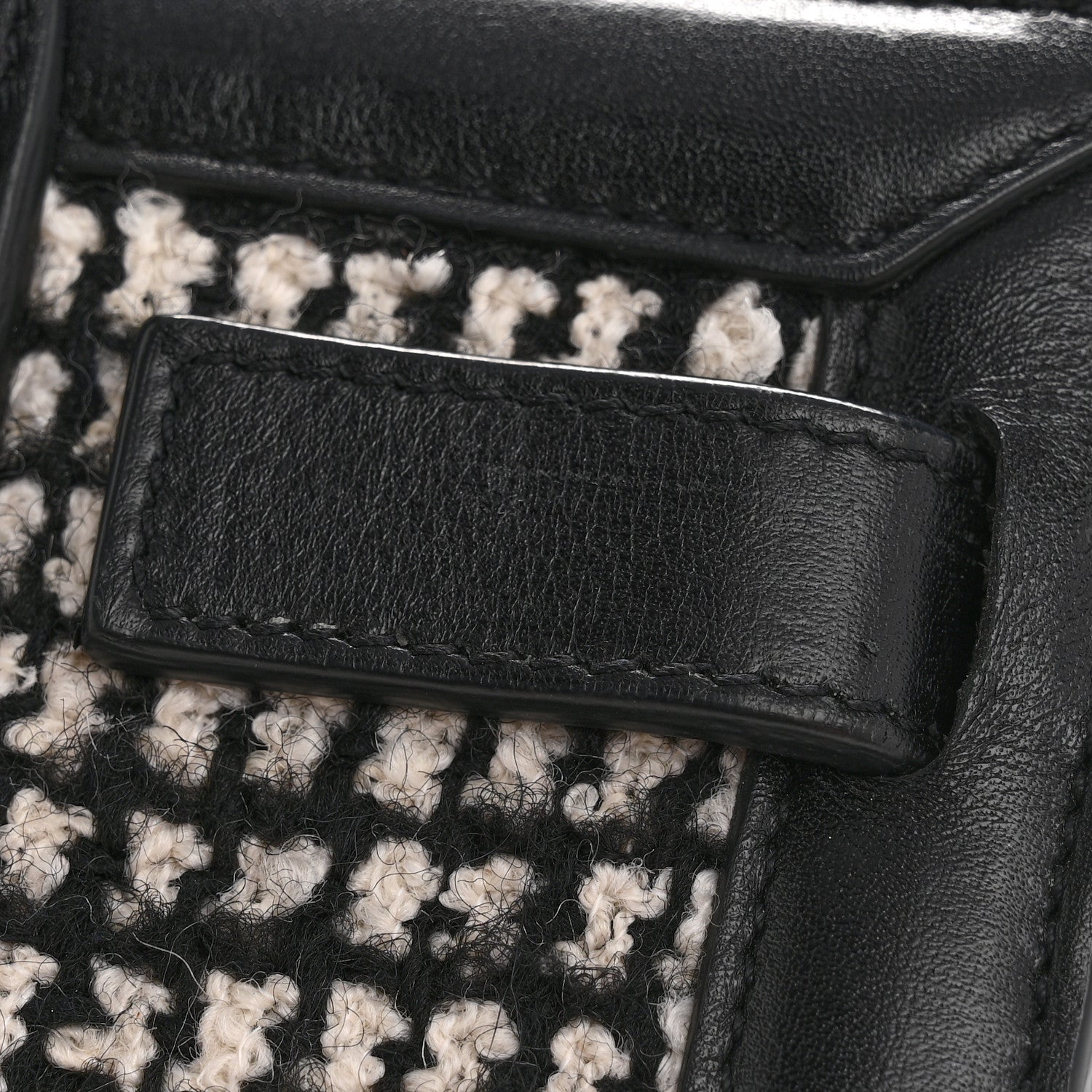 Saint Laurent Tweed Houndstooth Nano Sac De Jour Black 12 of 14