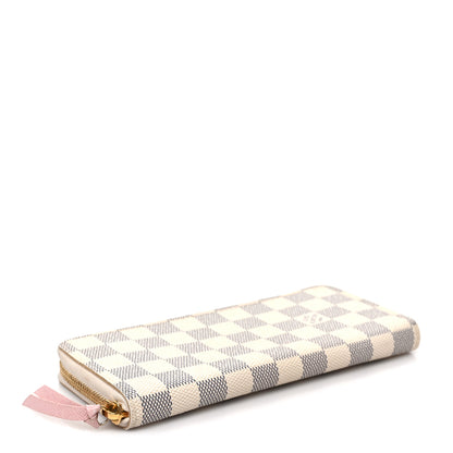 Louis Vuitton Damier Azur Clemence Wallet Rose Ballerine 4 of 7