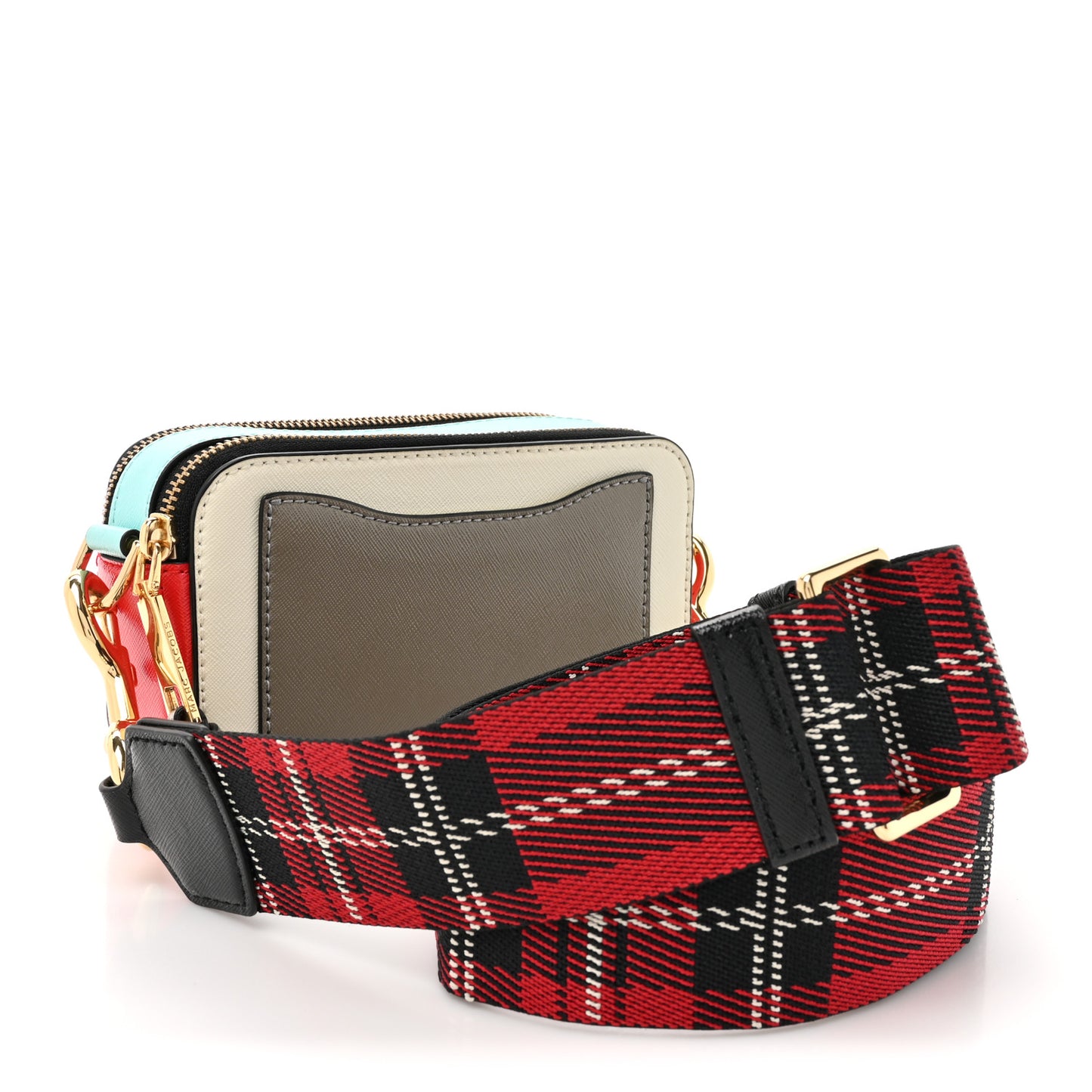 Saffiano Small Snapshot Camera Bag Porcelain Multi