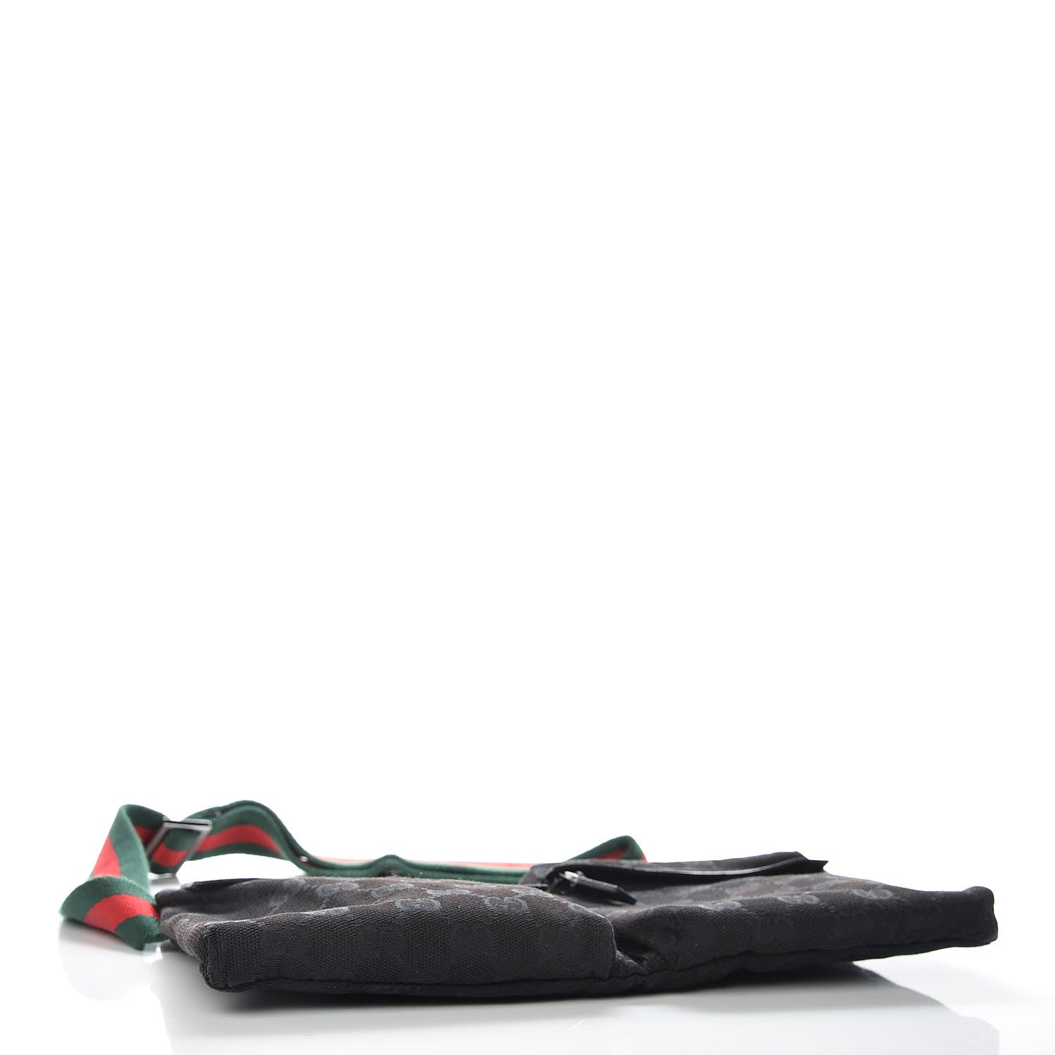Gucci GG Monogram Web Double Pocket Belt Bag Black 4 of 12