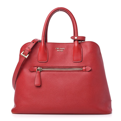Prada Saffiano Cuir Open Promenade Tote Fuoco 1 of 10