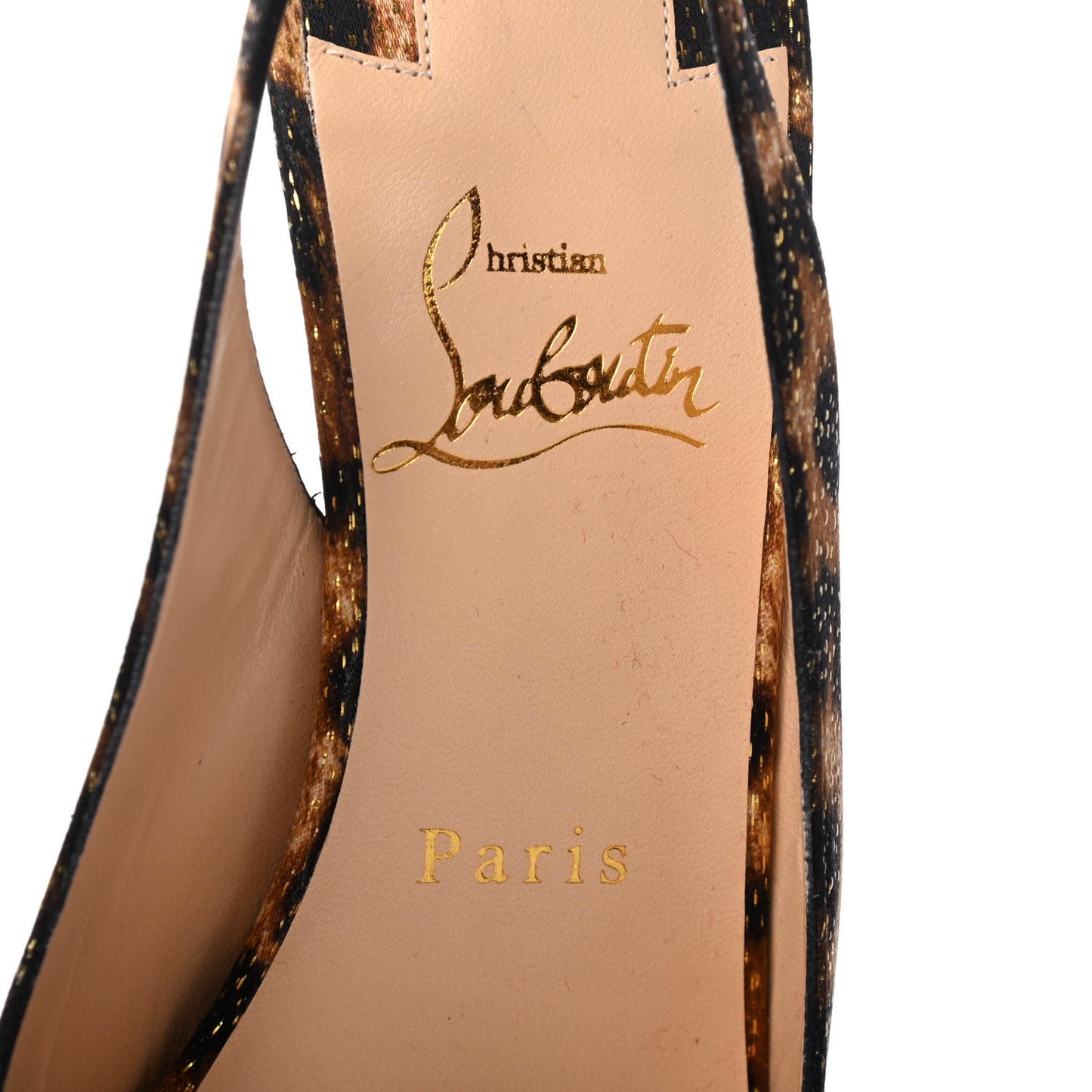 Lurex Panthere Drama Sling 100 Pumps 38 Black Gold