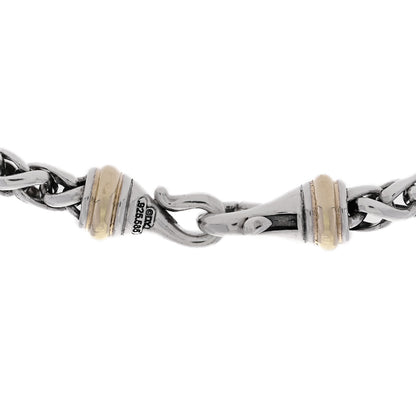 David Yurman Sterling Silver 14K Yellow Gold 6mm Wheat Chain Necklace 4 of 4