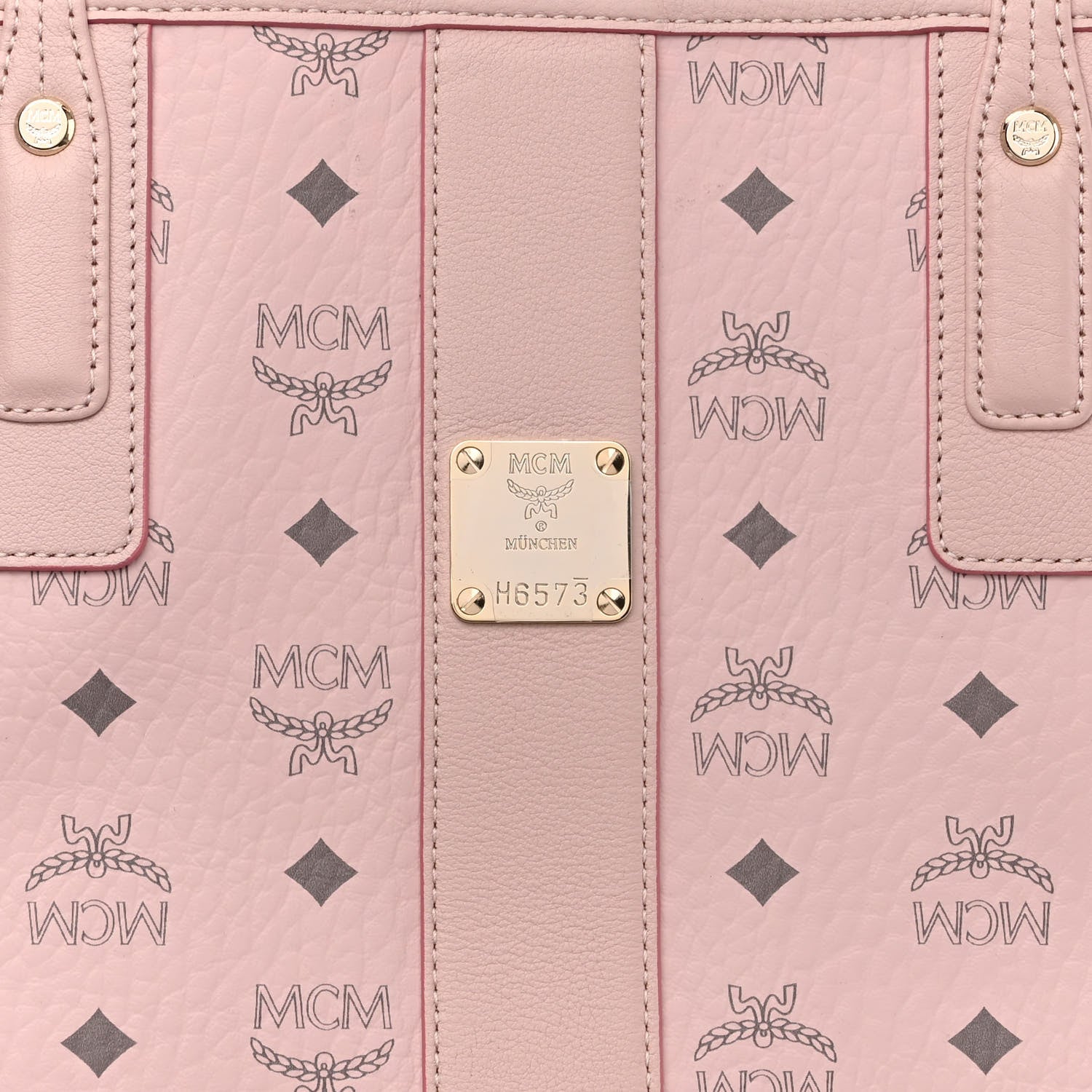 MCM Visetos Medium Liz Reversible Shopper Tote Soft Pink 9 of 15