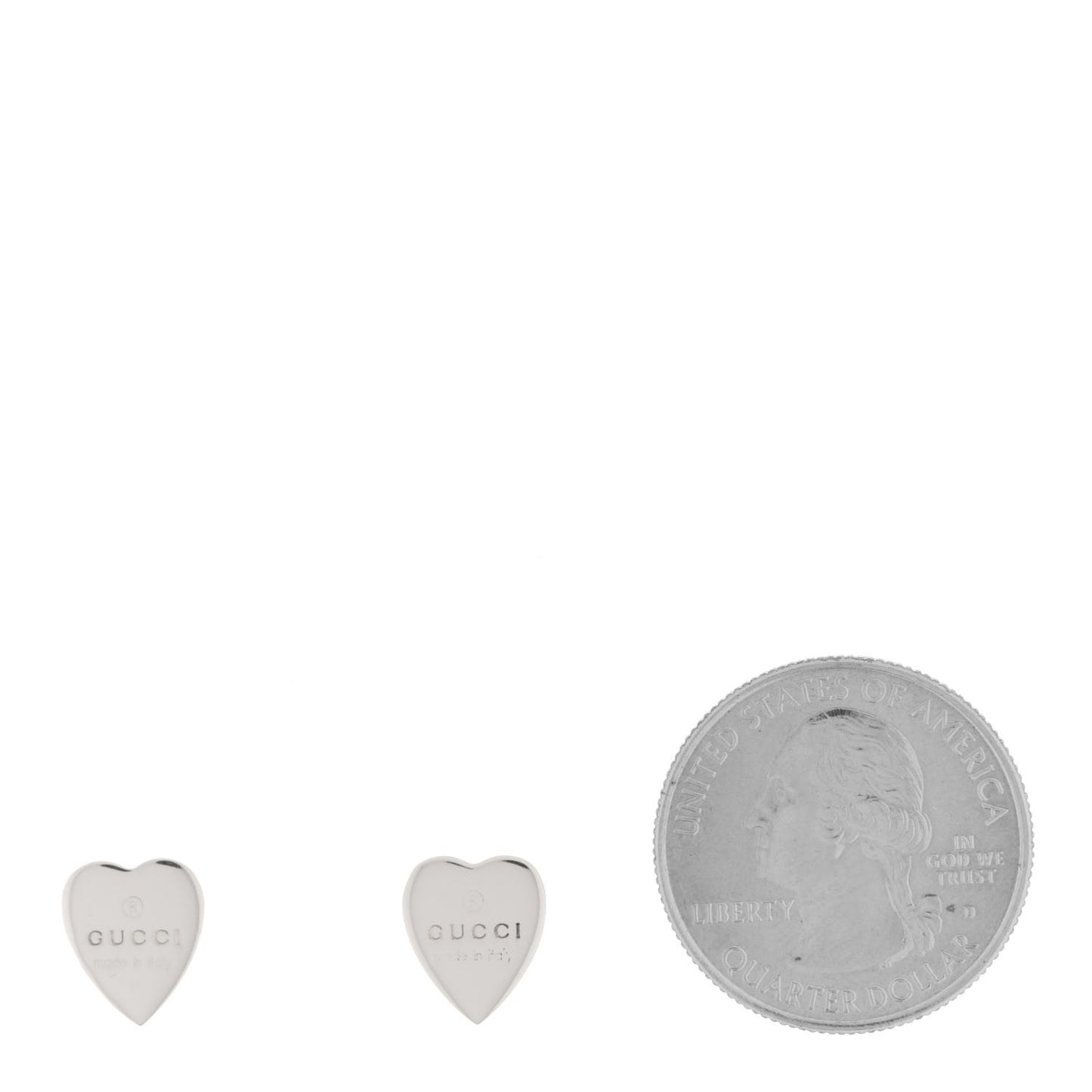 Sterling Silver Trademark Heart Stud Earrings