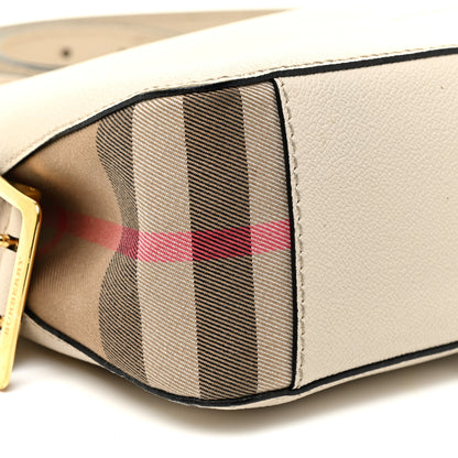 Burberry Soft Grain Calfskin House Check Small Helmsley Crossbody Limestone 9 of 22